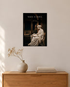 Write It Down – Tagebuch Poster – 30 × 42 cm ohne Rahmen – Raumansicht – Art Bros