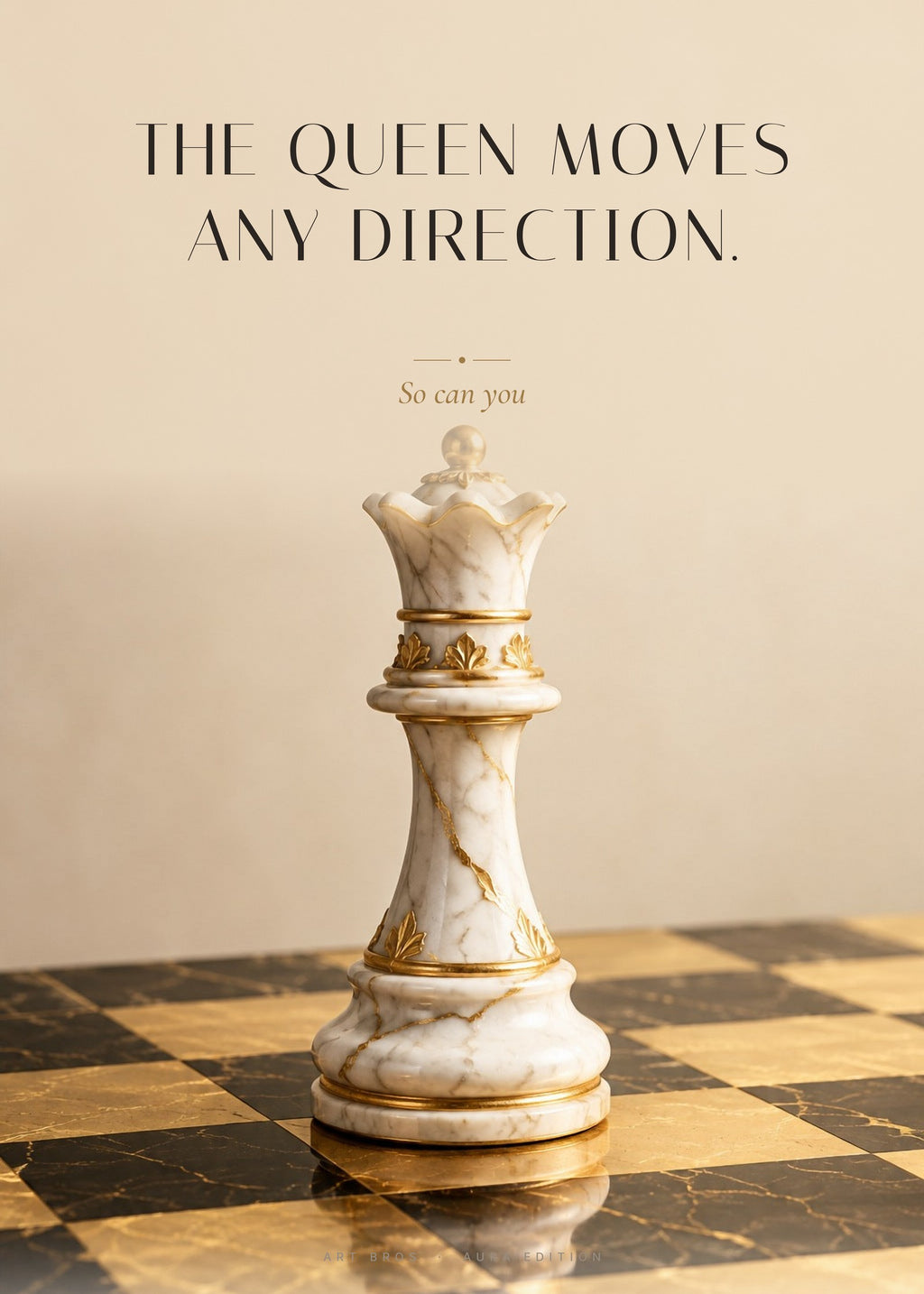 The Queen Moves Any Direction – Schachdame Poster – Art Bros