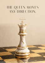 The Queen Moves Any Direction – Schachdame Poster – Art Bros