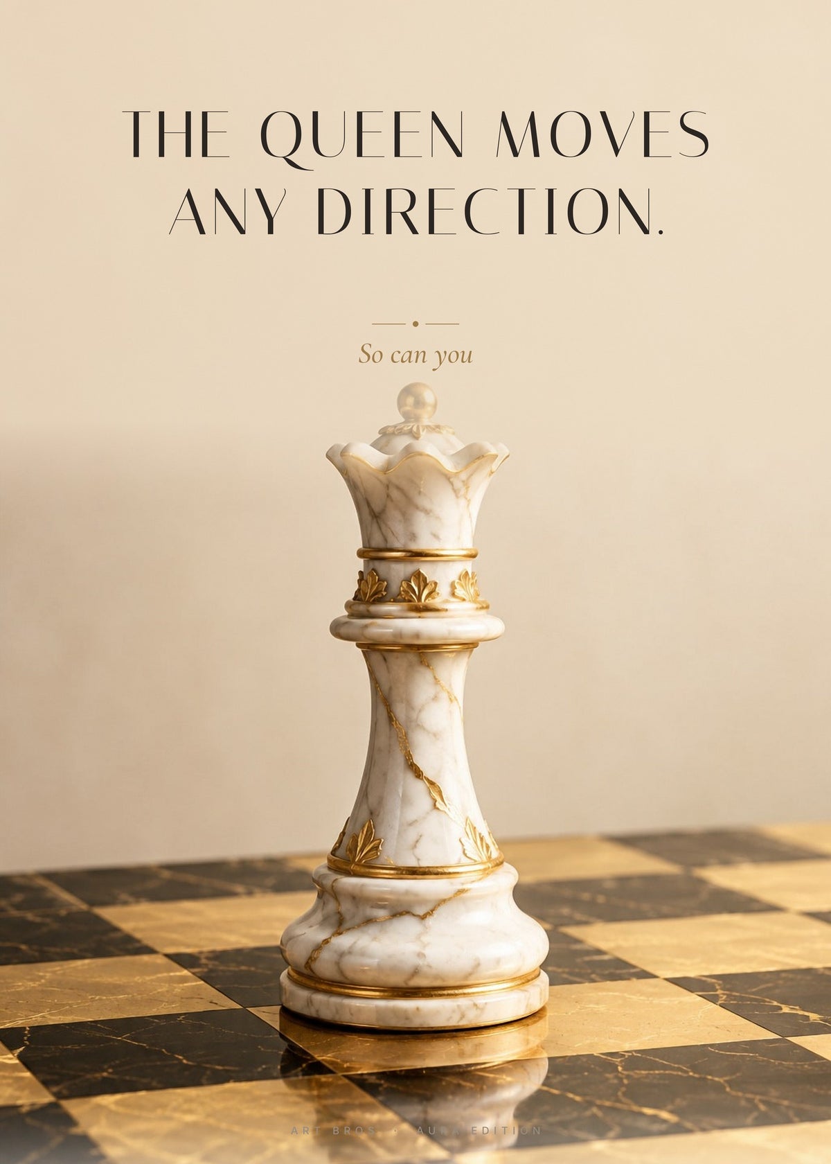 The Queen Moves Any Direction – Schachdame Poster – Art Bros