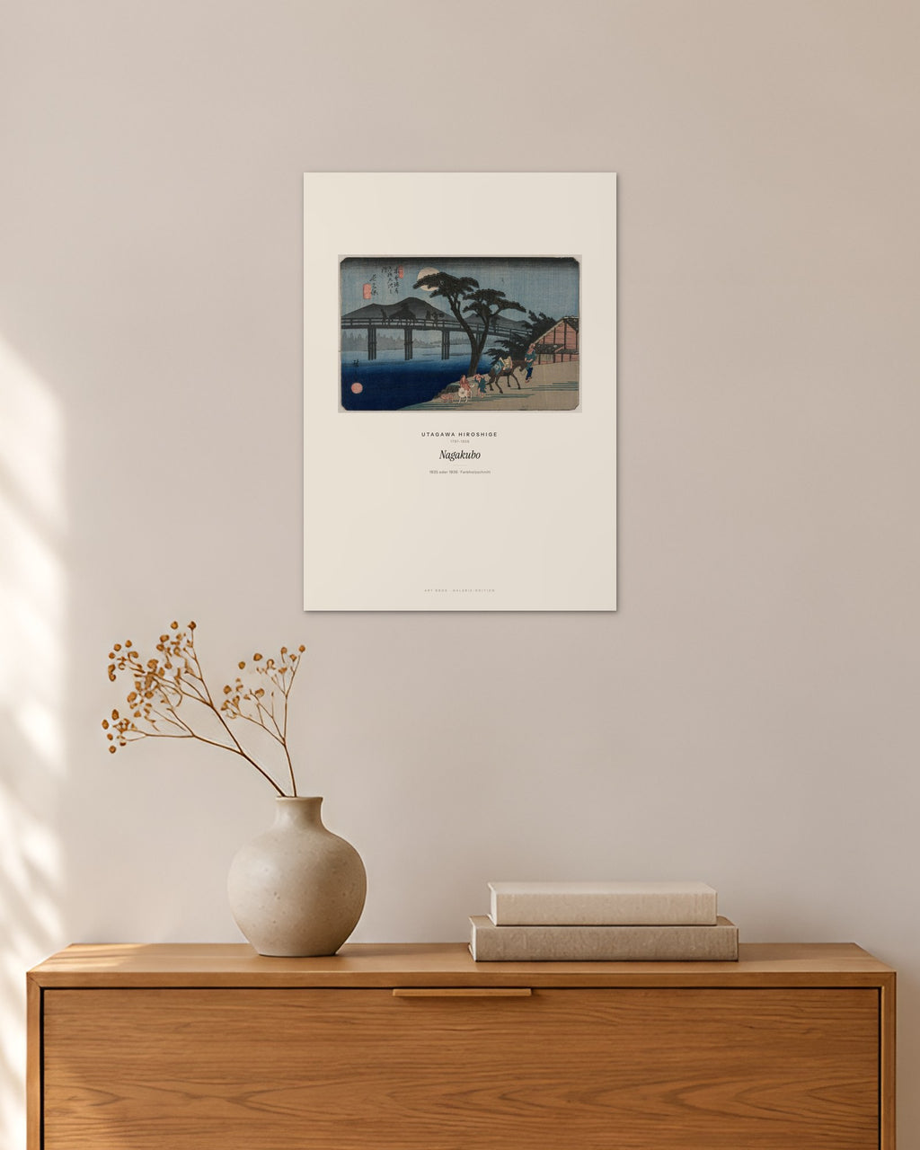 Nagakubo – Utagawa Hiroshige – 30 × 42 cm ohne Rahmen – Raumansicht – Art Bros