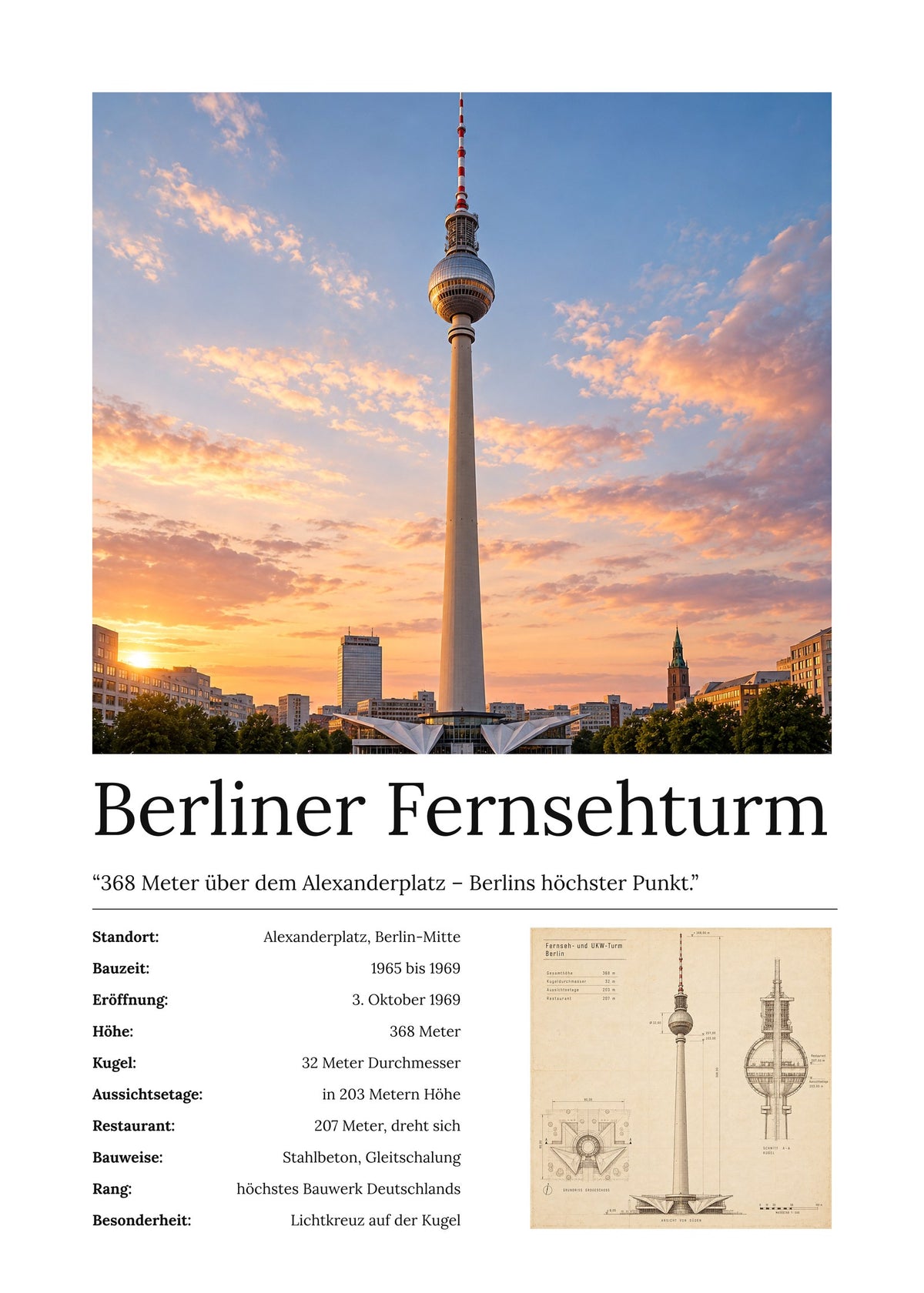 Berliner Fernsehturm Wandbild – Art Bros
