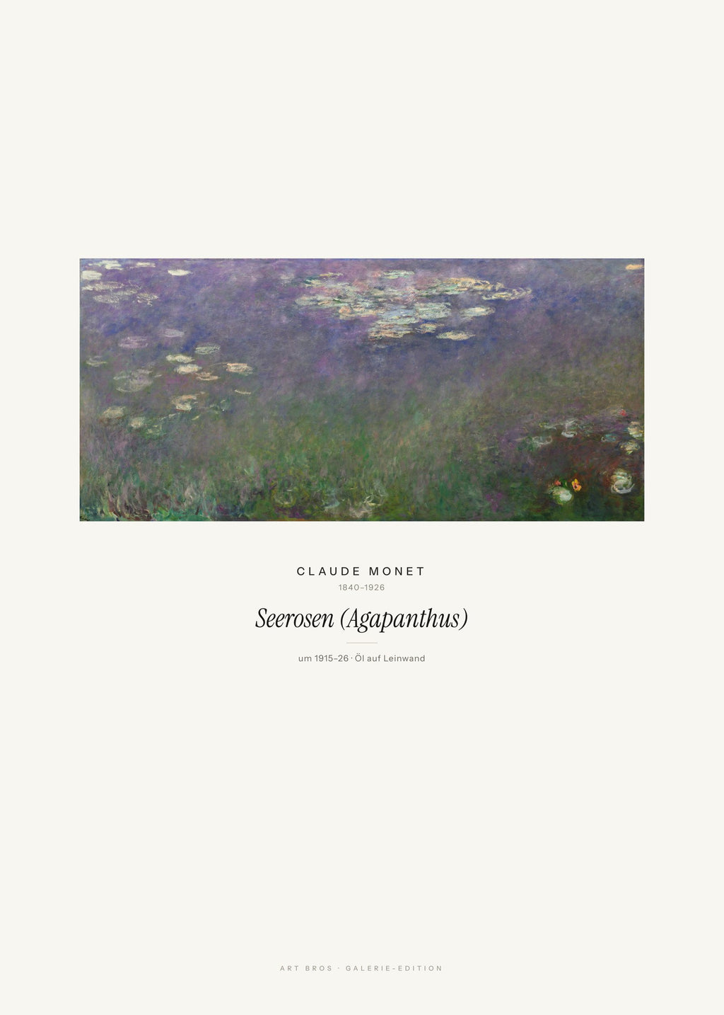 Seerosen (Agapanthus) – Claude Monet – Kunstdruck – Art Bros