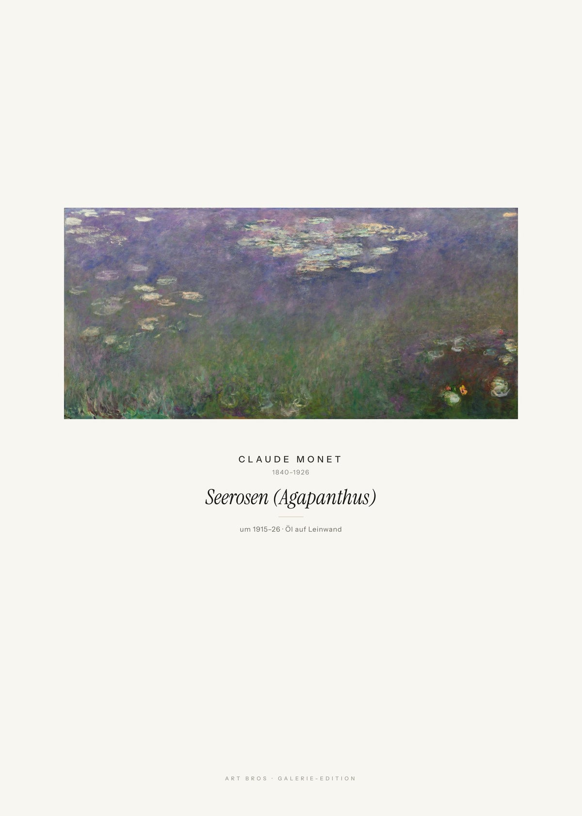 Seerosen (Agapanthus) – Claude Monet – Kunstdruck – Art Bros