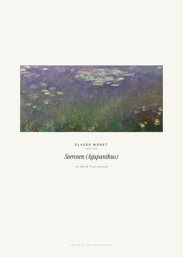 Seerosen (Agapanthus) – Claude Monet – Kunstdruck – Art Bros