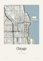Chicago Stadtplan – Wandbild – Art Bros