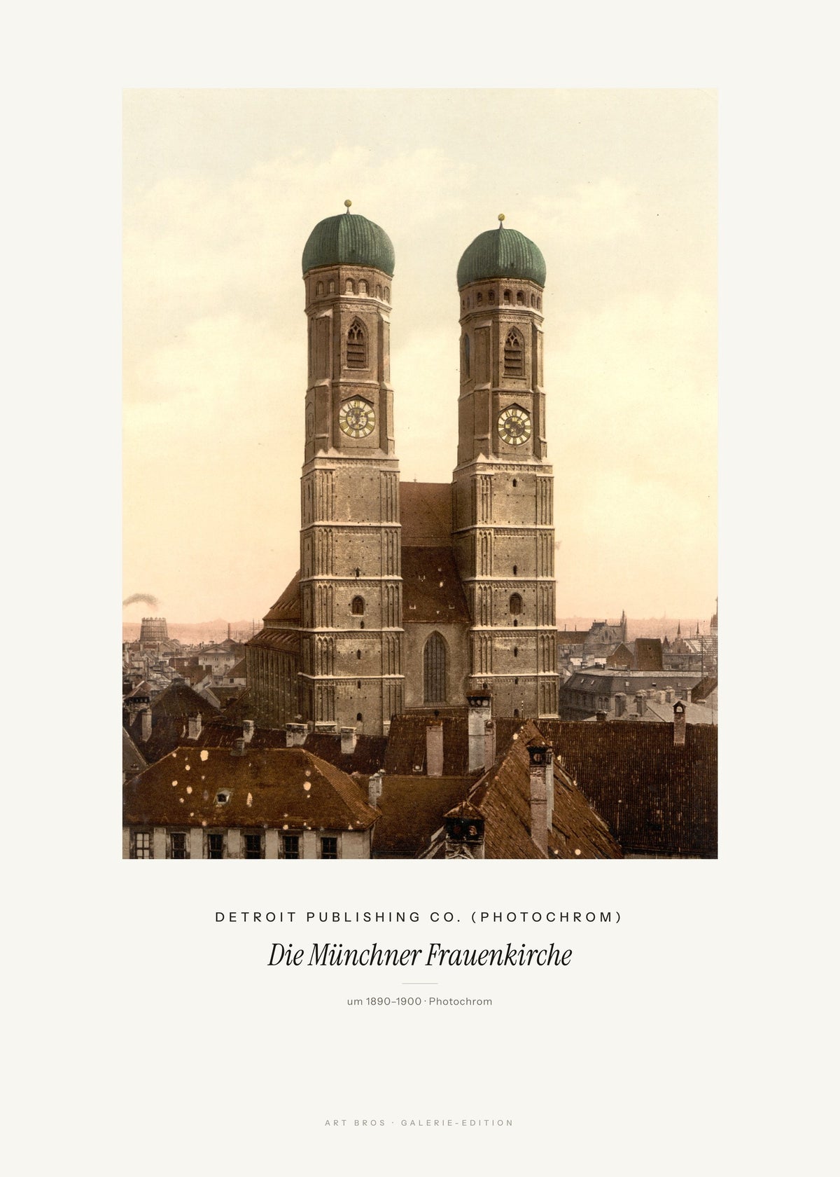 Die Münchner Frauenkirche – Detroit Publishing Co. (Photochrom) – Kunstdruck – Art Bros