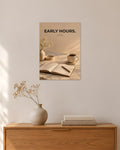„Early Hours“ – Geld & Business Poster – 30 × 42 cm ohne Rahmen – Raumansicht – Art Bros